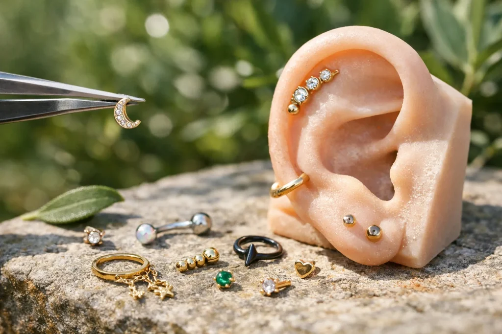 Choisir l’emplacement de son piercing à l&rsquo;oreille : entre esthétique, pratique et personnalité