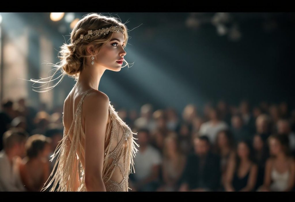 Franges et féminité : le retour glamour du look gatsby sur les podiums