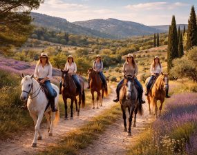 découvrez des randonnées équestres spécialement conçues pour les mamans dans les magnifiques paysages du luberon et des alpilles. profitez d'une escapade nature inoubliable à cheval, alliant détente et aventure.