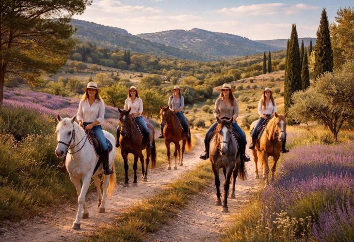 découvrez des randonnées équestres spécialement conçues pour les mamans dans les magnifiques paysages du luberon et des alpilles. profitez d'une escapade nature inoubliable à cheval, alliant détente et aventure.