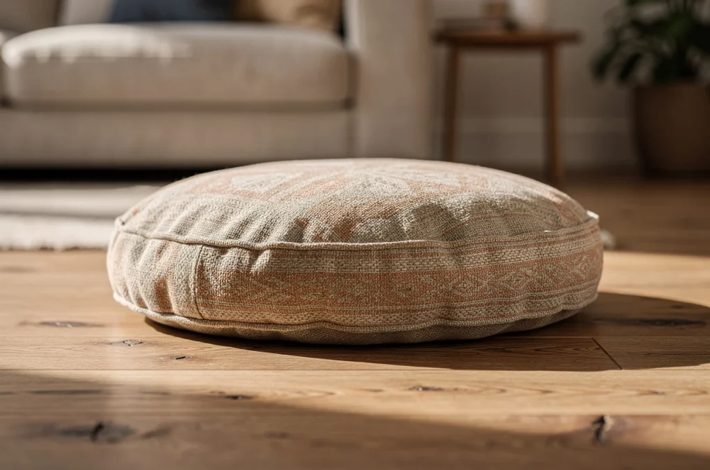 Tout savoir sur le coussin de sol rond : confort et style pour votre intérieur