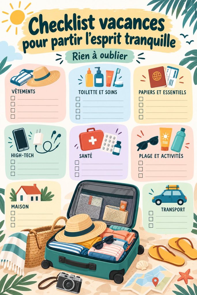 Checklist pour des vacances sereines en toute tranquillité