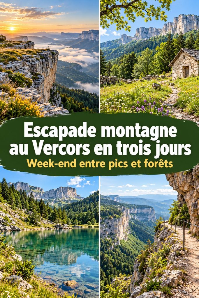 Randonneurs explorant les montagnes du Vercors pendant un week-end prolongé.