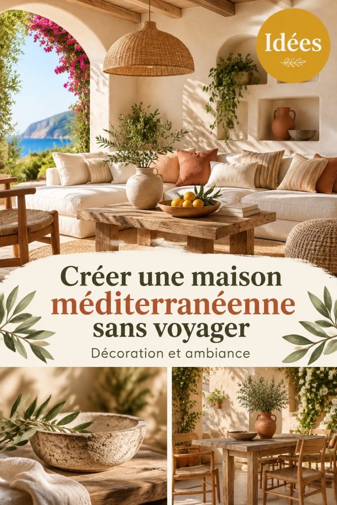 Un intérieur lumineux avec des touches méditerranéennes, évoquant la douceur de vivre du sud de la France.